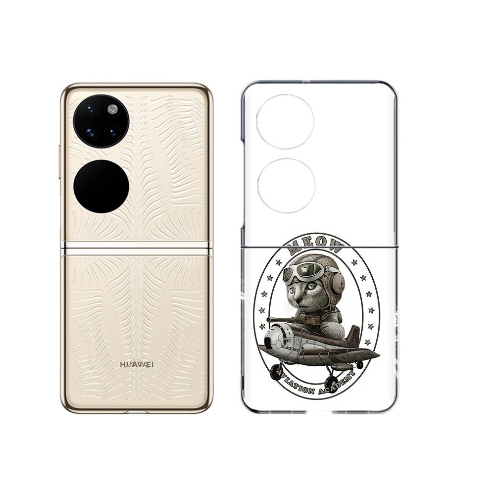 

Чехол MyPads Tocco для Huawei P50 кот в самолете (PT225999.71.395), Прозрачный, Tocco