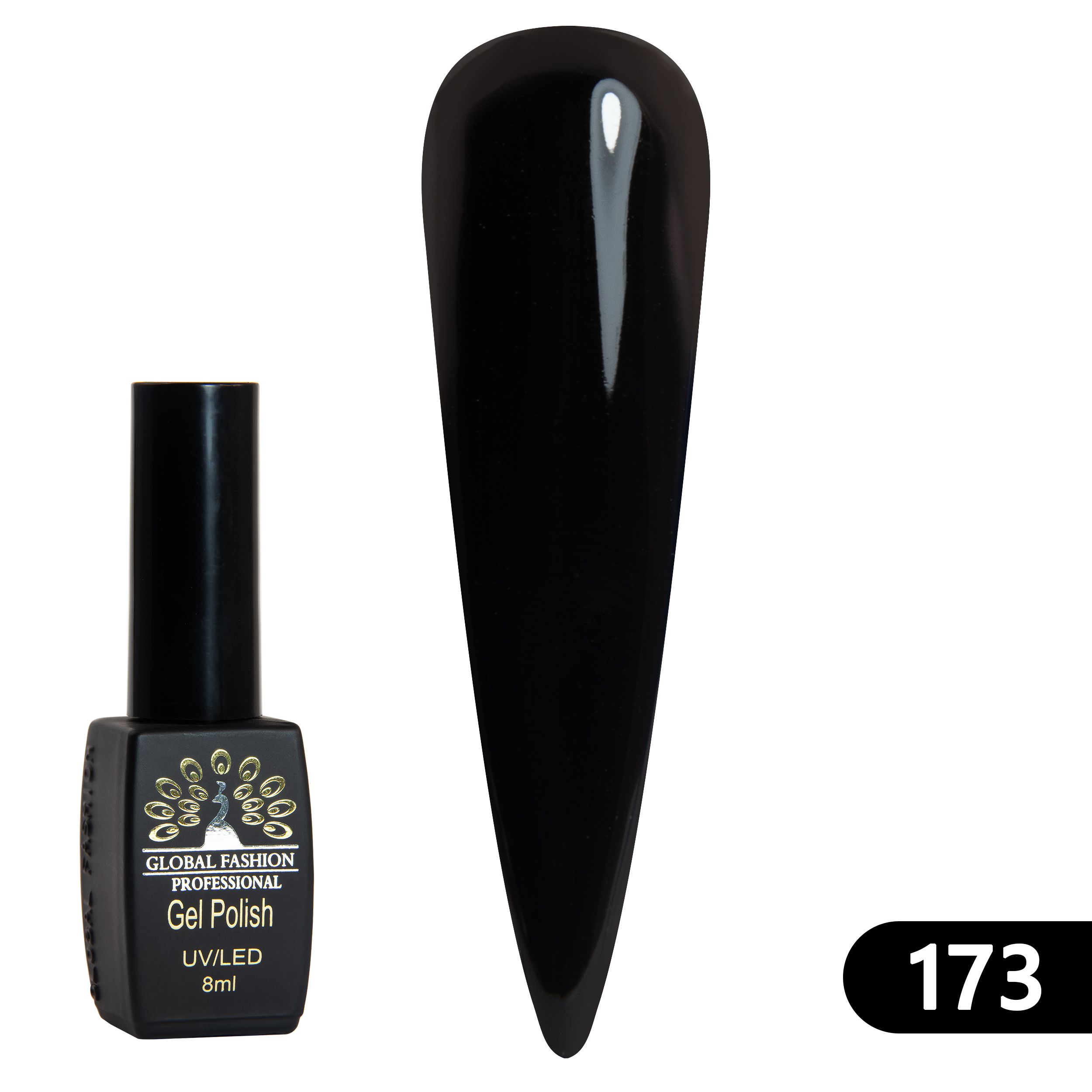 

Гель лак BLACK ELITE 173 (black), Global Fashion 8 мл