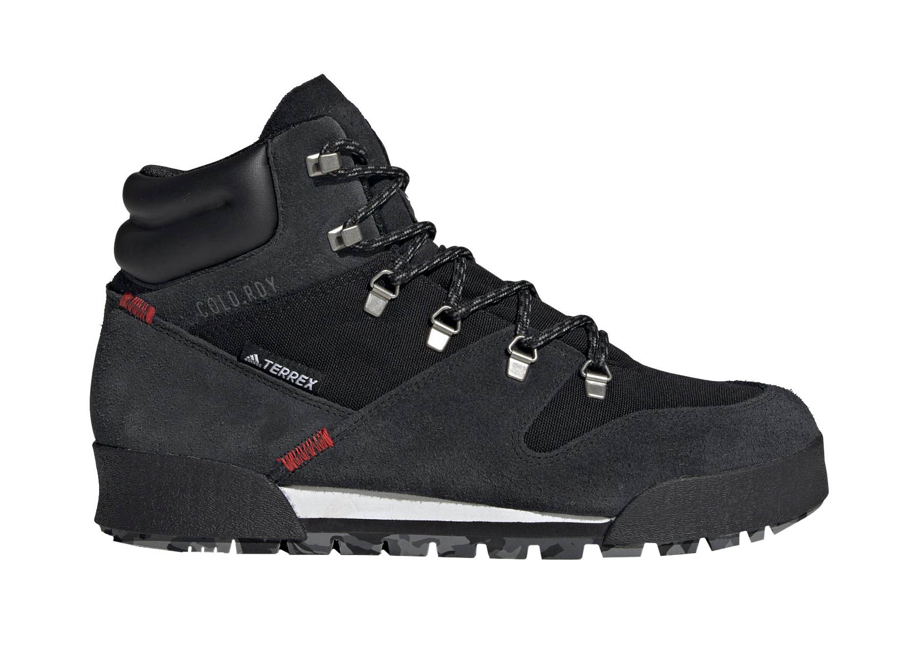 фото Ботинки adidas terrex snowpitch black/core black/scarlet (uk:11)