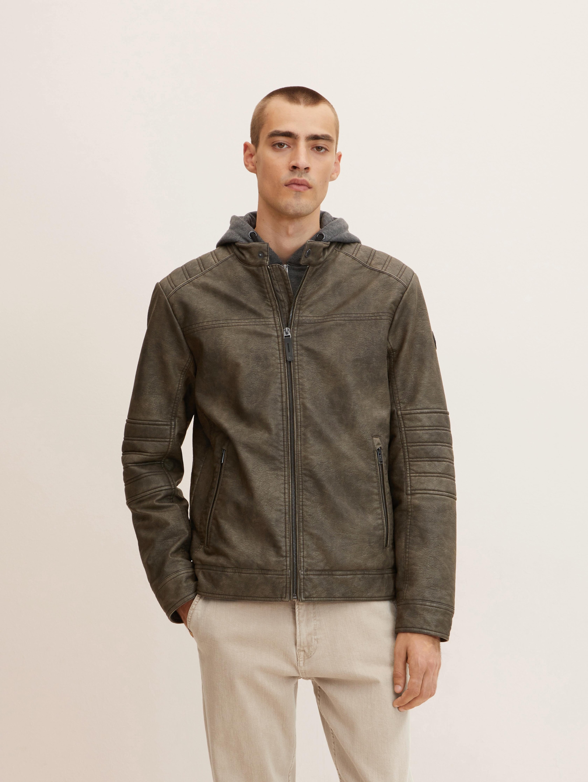 

Кожаная куртка мужская TOM TAILOR 1032479 коричневая L, 1032479