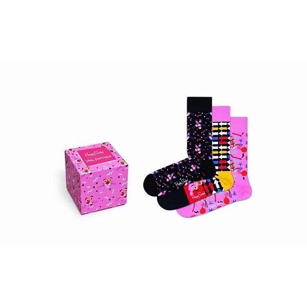 

Носки детские Happy Socks 3-Pack Pink Panther Sock Box, разноцветный, 24-26, 3 шт, 3-Pack Pink Panther Sock Box