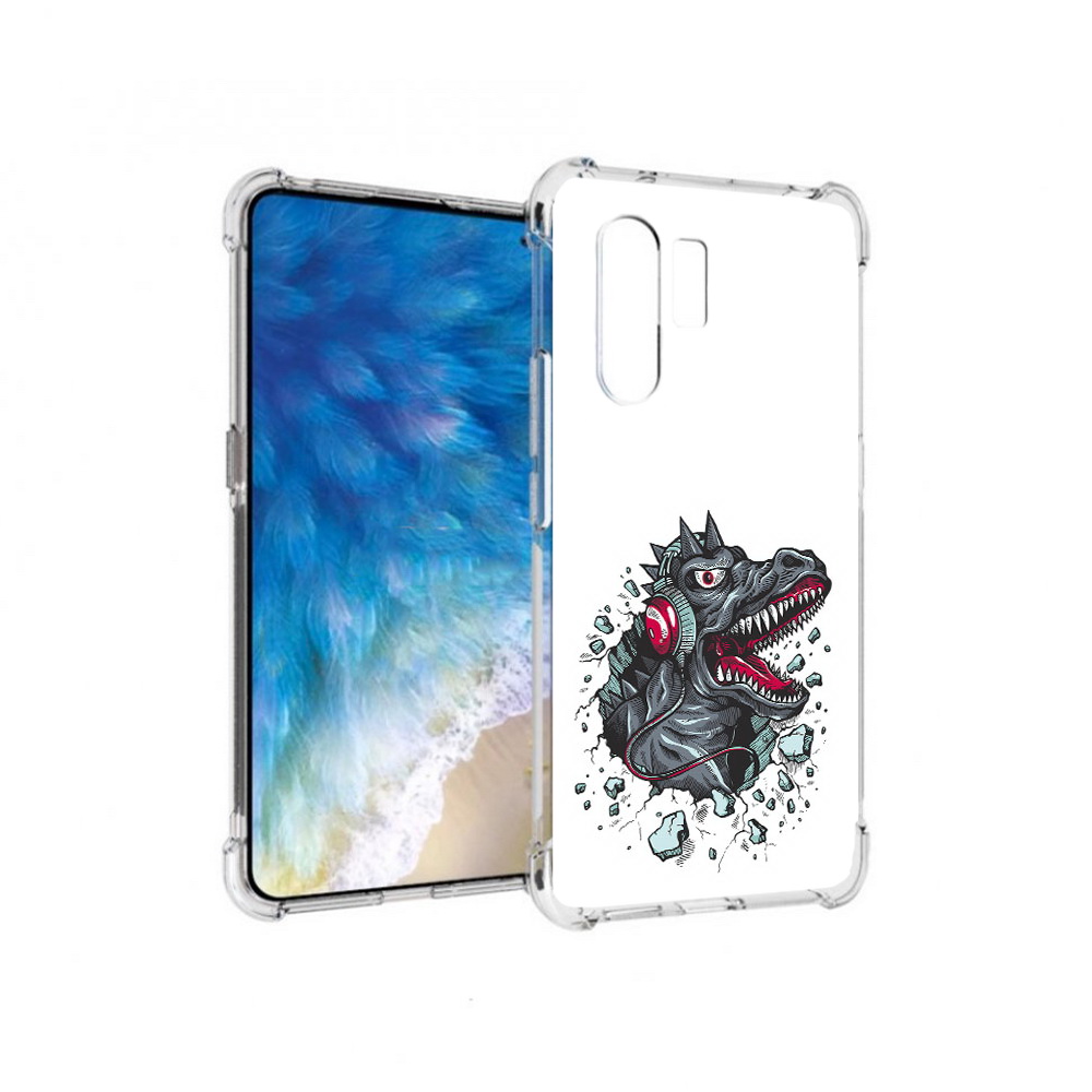 

Чехол MyPads Tocco для Vivo X30 Нарисованный динозавр в наушниках (PT142331.408.124), Прозрачный, Tocco