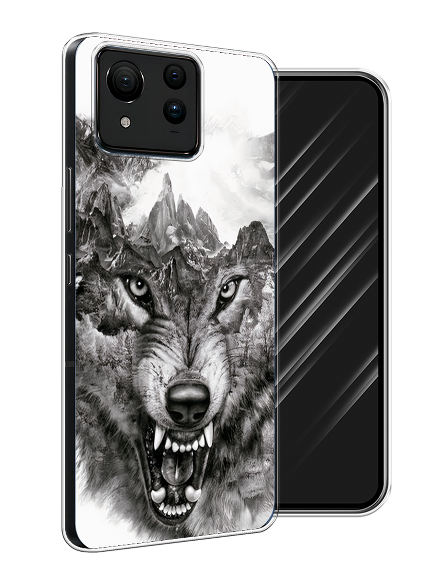 

Чехол Awog на Asus ZenFone 11 Ultra "Волк в горах", Серый;белый;бежевый, 45250-1