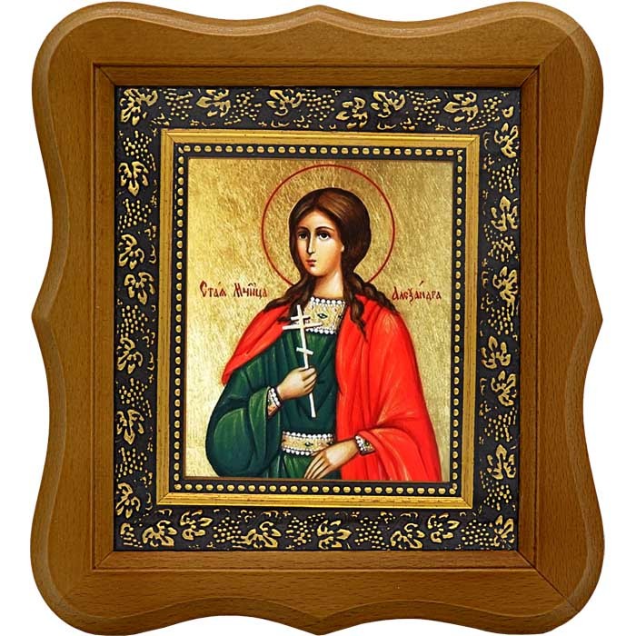 

Александра Анкирская (Коринфская), дева, мученица. Икона на холсте.