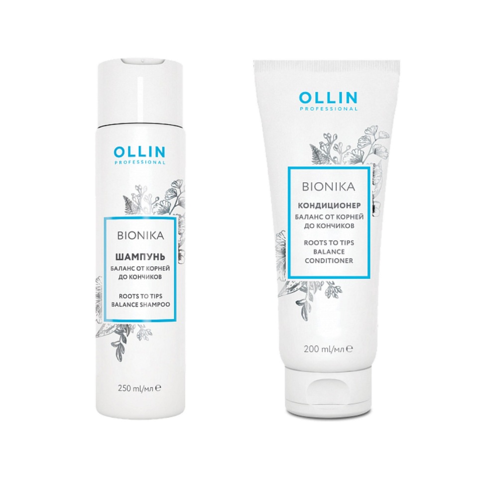 Набор Ollin Professional BIONIKA Баланс от корней до кончиков Шампунь+Кондиционер ollin bionika shampoo reconstructor шампунь реконструктор 750 мл