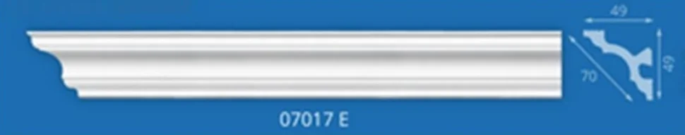 Плинтус потолочный ЛАГОМ/ФОРМАТ 07017E экструзионный 2,0 м