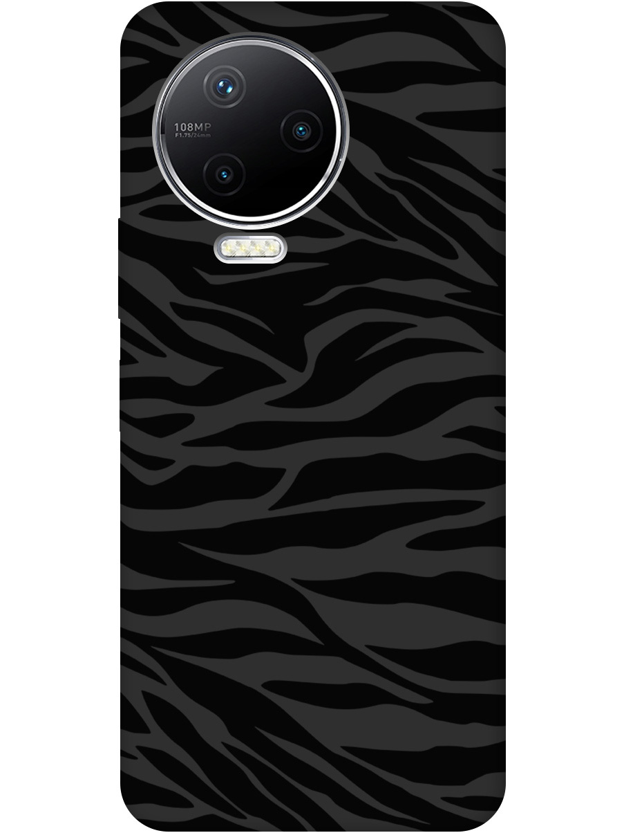 

Силиконовый чехол на Infinix Note 12 Pro с рисунком "Зебра" Soft Touch черный, 20000169
