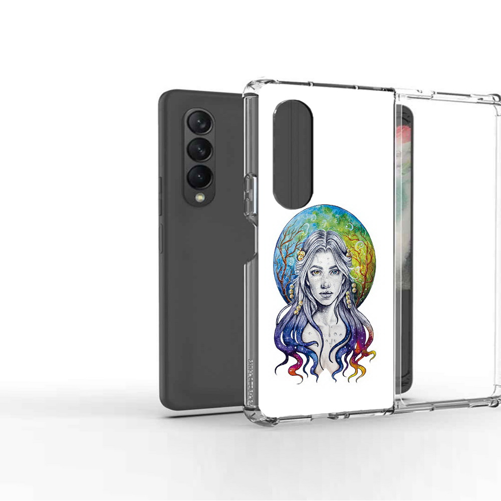 

Чехол MyPads Tocco для Samsung Galaxy Z Fold2 девушка с красивыми волосами, Прозрачный, Tocco