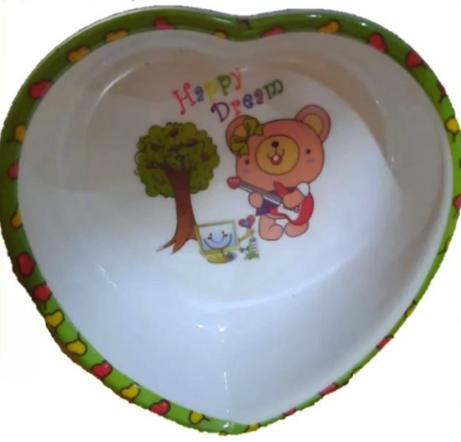 Детская глубокая тарелка в форме сердечка, 14 см