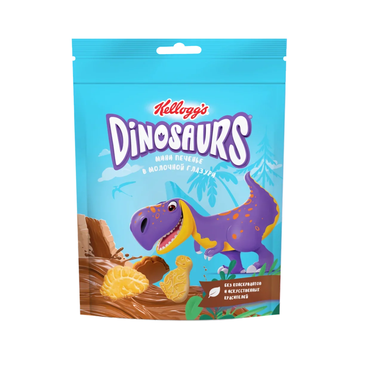 

Печенье сахарное Dinosaurs мини, в молочной глазури, 50 г