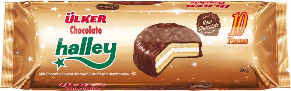 фото Печенье ulker halley с маршмеллоу 300 г