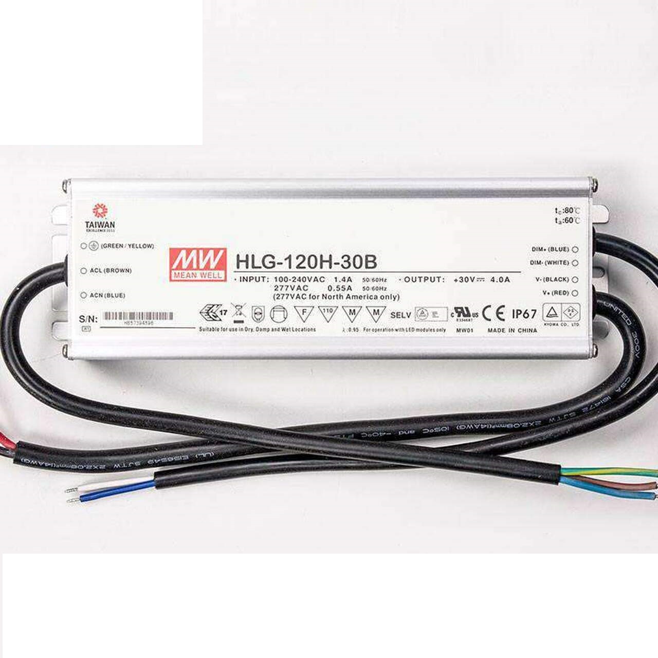 фото Блок питания led driver hlg-120h-30b mean well для светодиодного освещения nobrand