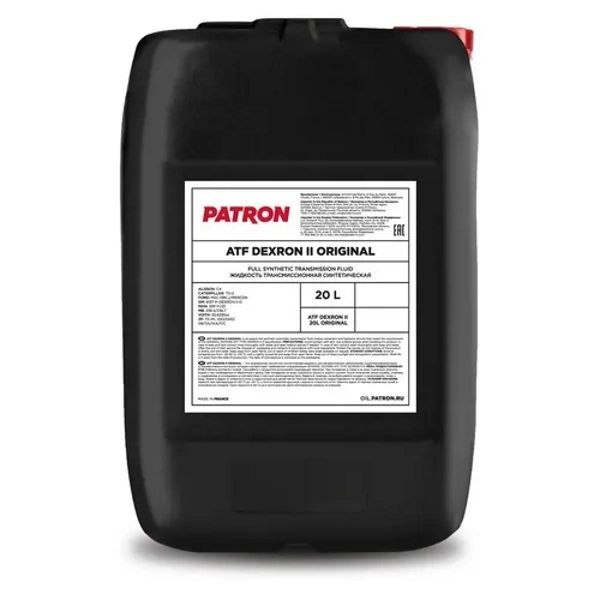Трансмиссионная жидкость Patron ATF DEXRON II ORIGINAL синтетическая 20л