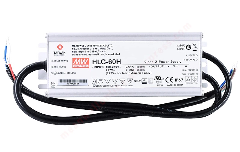 

Блок питания LED Driver HLG-60H-30B MEAN WELL для светодиодного освещения