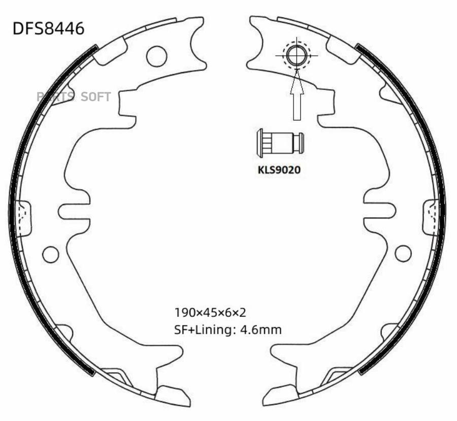 

Тормозные колодки DOUBLE FORCE стояночного тормоза DFS8446