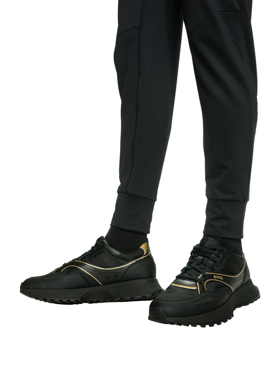 

Кроссовки мужские BOSS 001386594 черные 44 EU, Черный, 001386594