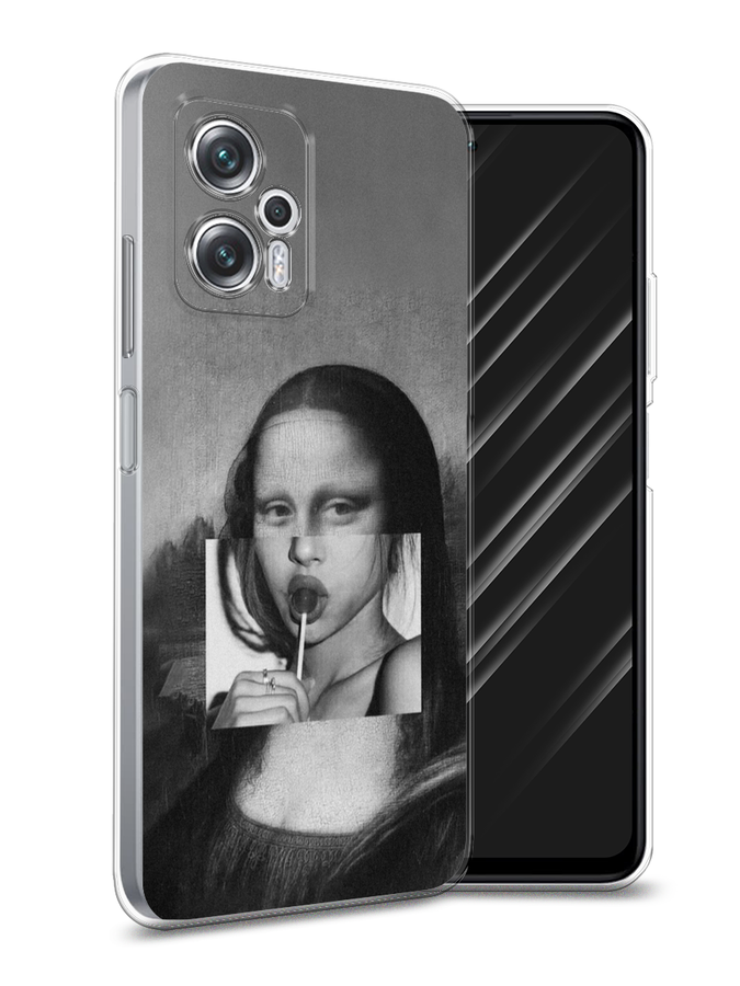 

Чехол Awog на Poco X4 GT/Redmi Note 11T Pro "Mona Lisa sucking lollipop", Разноцветный, 315550-9