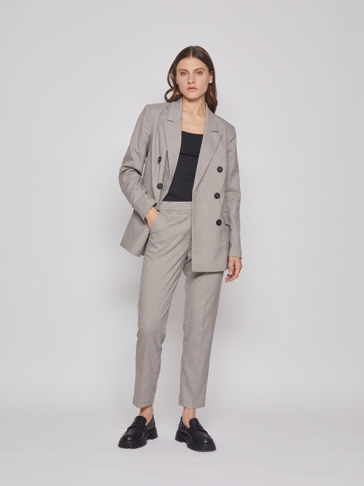 

Брюки женские Zolla 222327366043 бежевые L, 222327366043