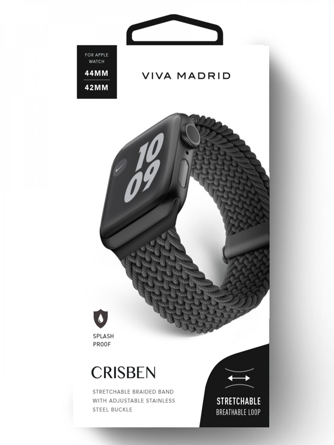 

Ремешок для Apple Watch 42mm/44mm/45mm Viva Madrid Crisben Charcoal, Браслет для Apple Watch