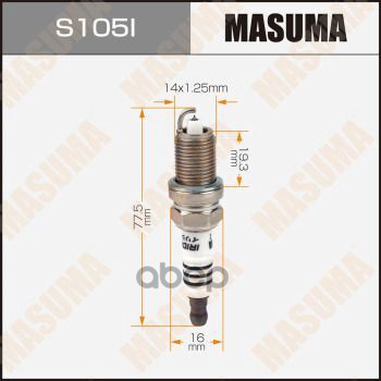 

Свеча зажигания MASUMA IRIDIUM (ZFR6V-G)