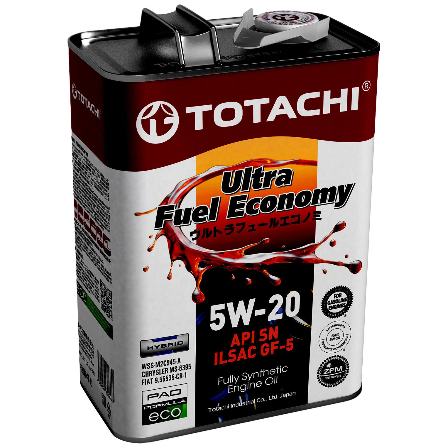 Моторное масло Totachi Ultra Fuel Fully Synthetic SN 5W20 4л