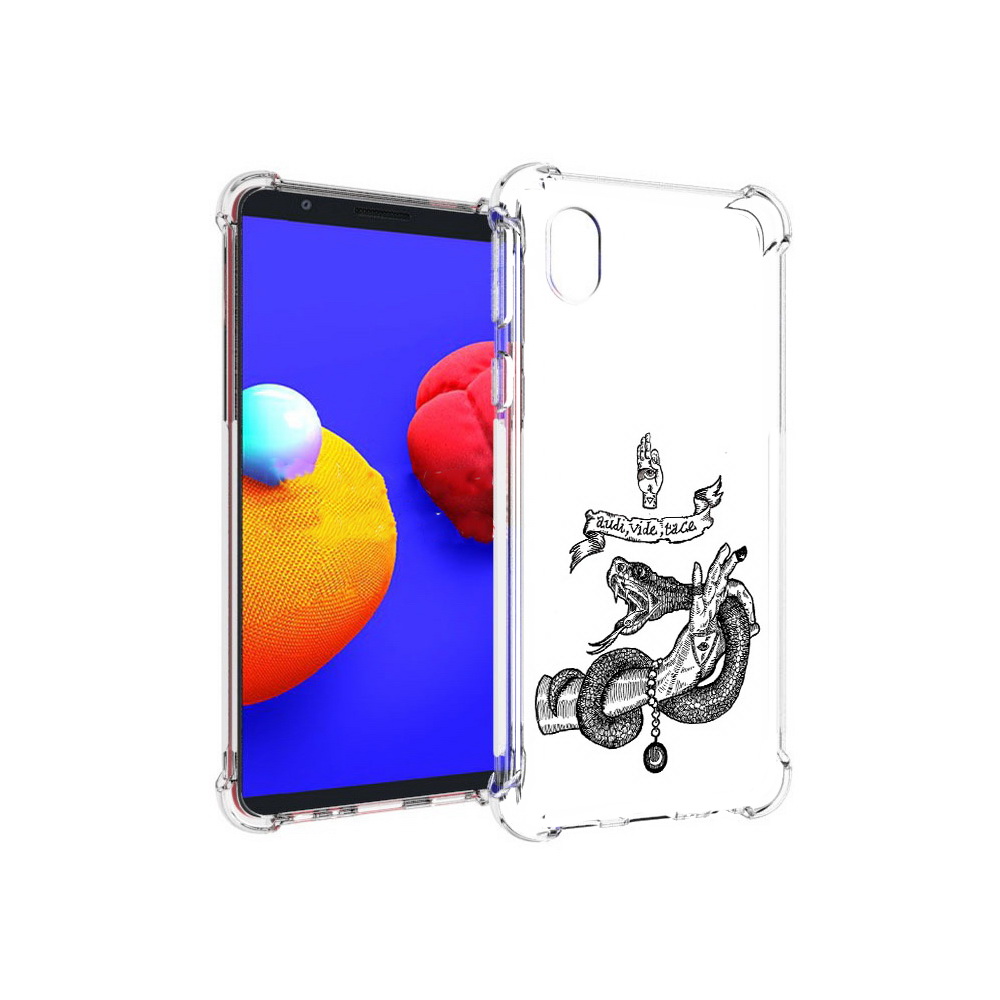 Чехол MyPads Tocco для Samsung Galaxy A01 Core змея на руке рисунок (PT151825.477.366)