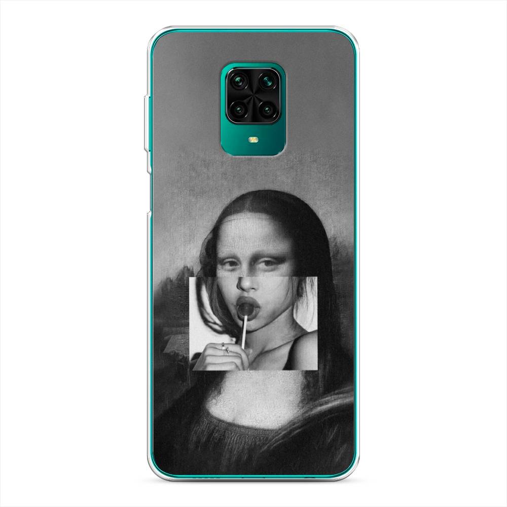 фото Силиконовый чехол "mona lisa sucking lollipop" на xiaomi redmi note 9 pro awog