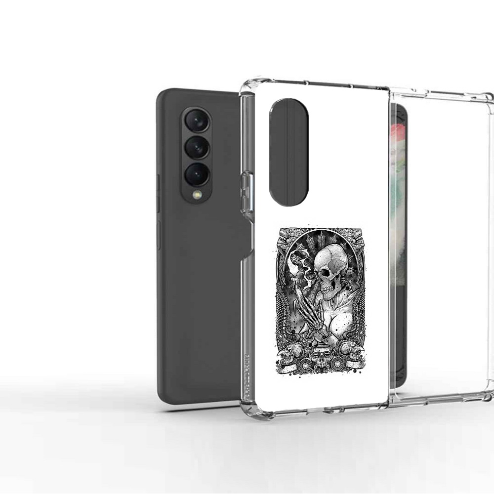 

Чехол MyPads Tocco для Samsung Galaxy Z Fold2 девушка скелет, Прозрачный, Tocco