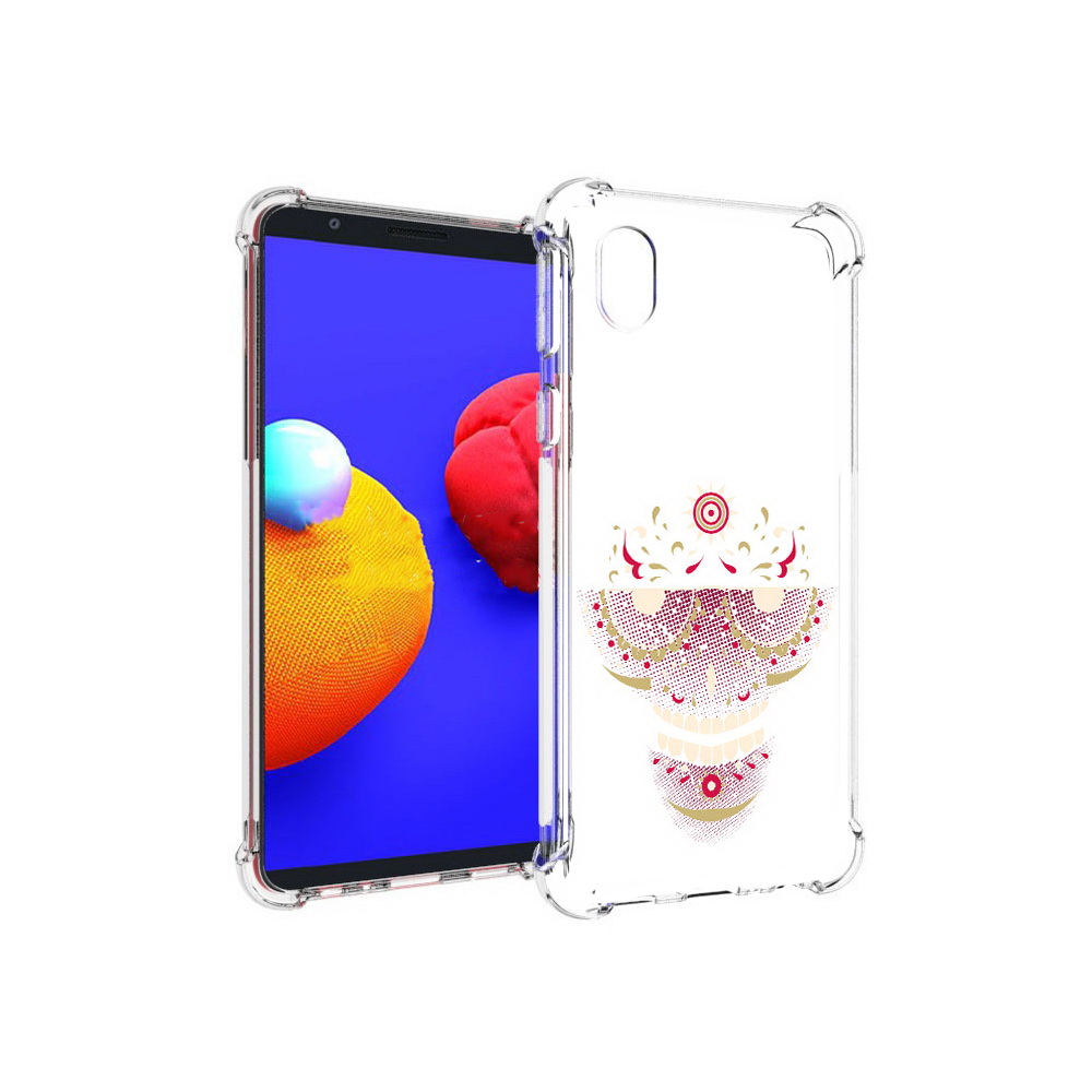 Чехол MyPads Tocco для Samsung Galaxy A01 Core карнавальный скелет абстракция