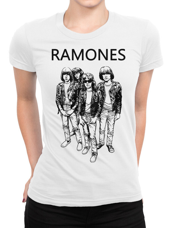 фото Футболка женская design heroes группа ramones белая 2xl