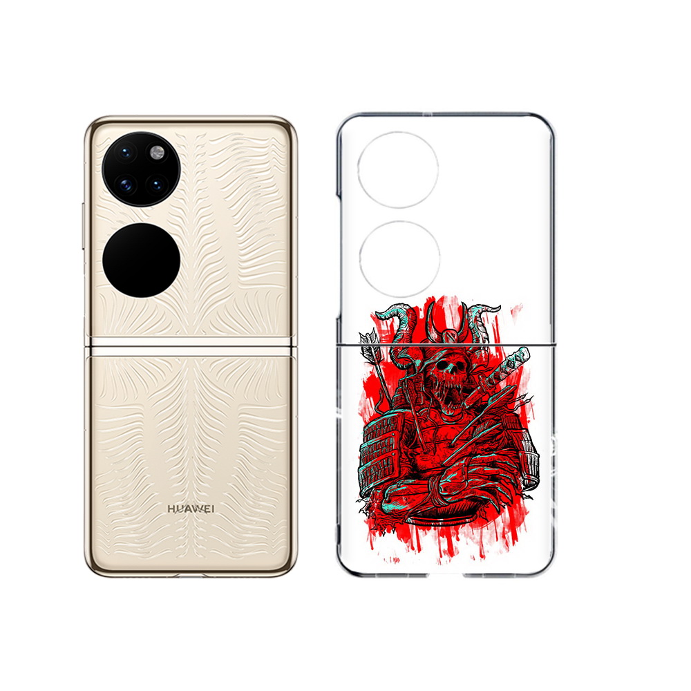 Чехол MyPads Tocco для Huawei P50 красный скелет воин (PT225999.71.413)