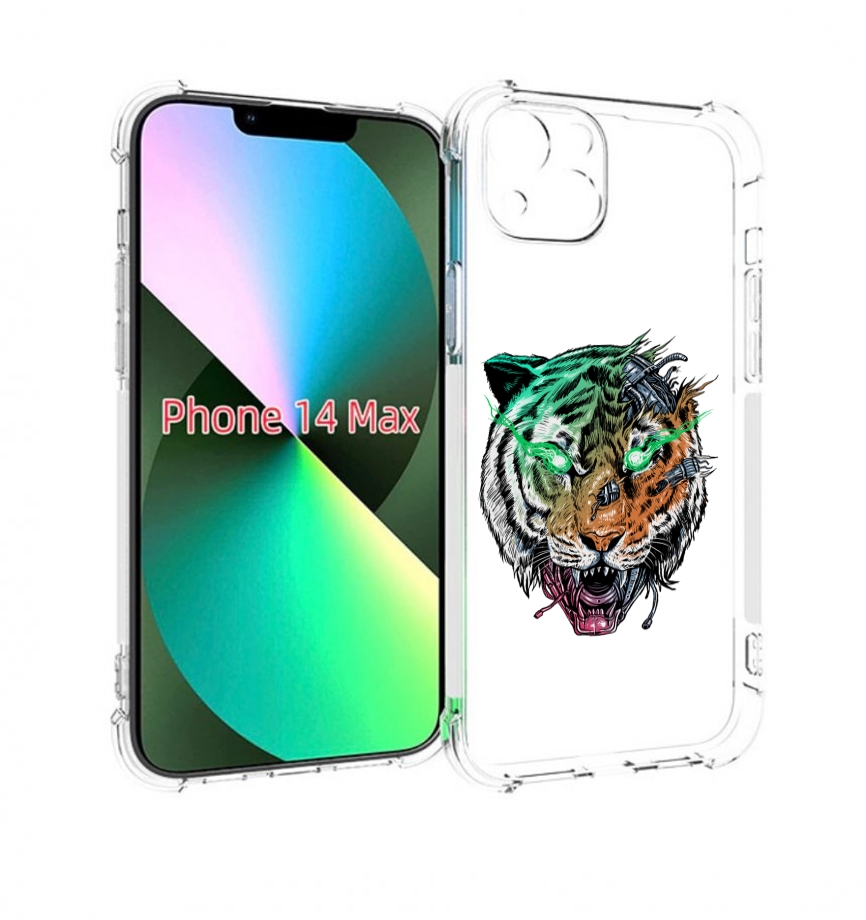 

Чехол MyPads робо-тигр для iPhone 14 Plus (6.7), Прозрачный, Tocco