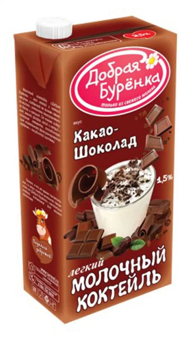 

Молочный коктейль Добрая буренка Какао-Шоколад 1,5% 950 г
