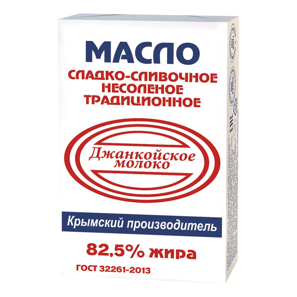 фото Сливочное масло джанкойское молоко традиционное несоленое 82,5% 180 г