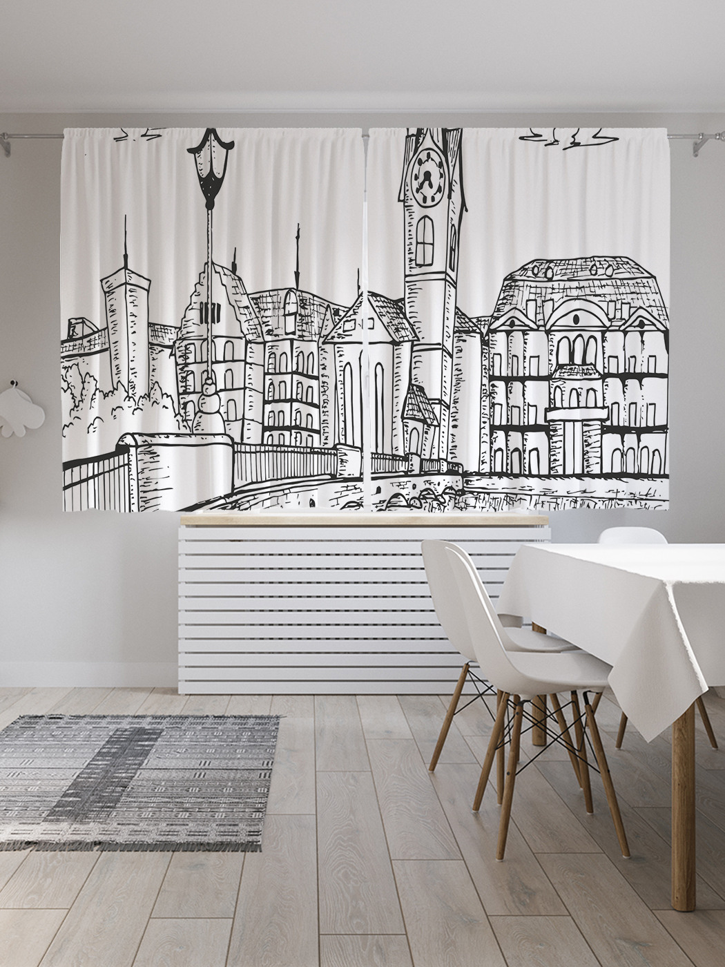 

Шторы JoyArty с фотопечатью "Графическая панорама" из сатена, 290х180 см, Графическая панорама