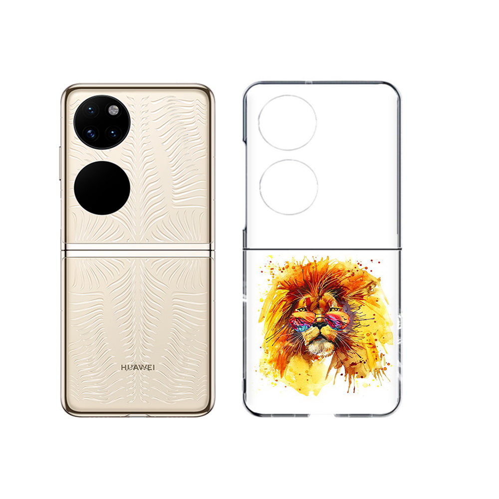 Чехол MyPads Tocco для Huawei P50 лев в очках (PT225999.71.436)