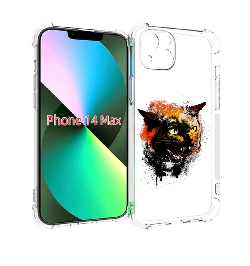 

Чехол MyPads сиамский кот для iPhone 14 Plus (6.7), Прозрачный, Tocco
