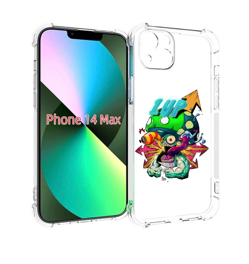 

Чехол MyPads сильный гриб абстракция для iPhone 14 Plus (6.7), Прозрачный, Tocco
