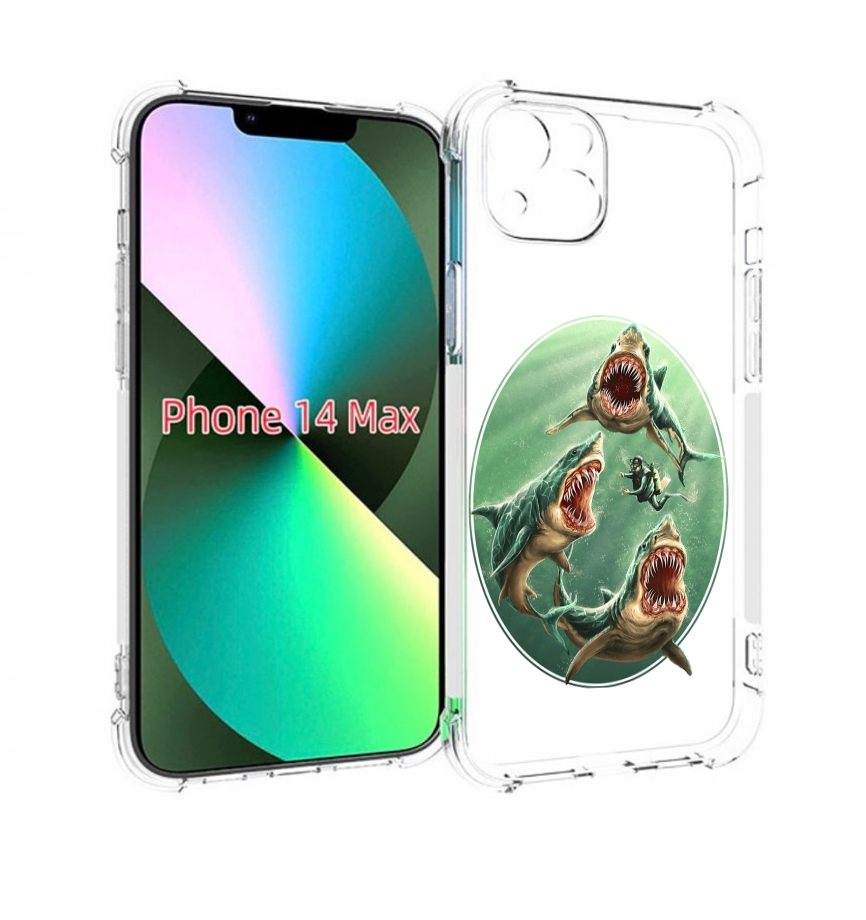 

Чехол MyPads синяя бездна для iPhone 14 Plus (6.7), Прозрачный, Tocco