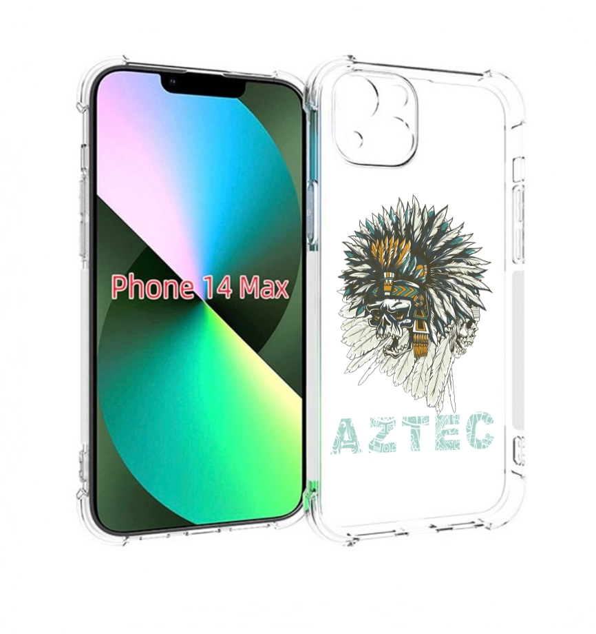 

Чехол MyPads скелет индеец для iPhone 14 Plus (6.7), Прозрачный, Tocco