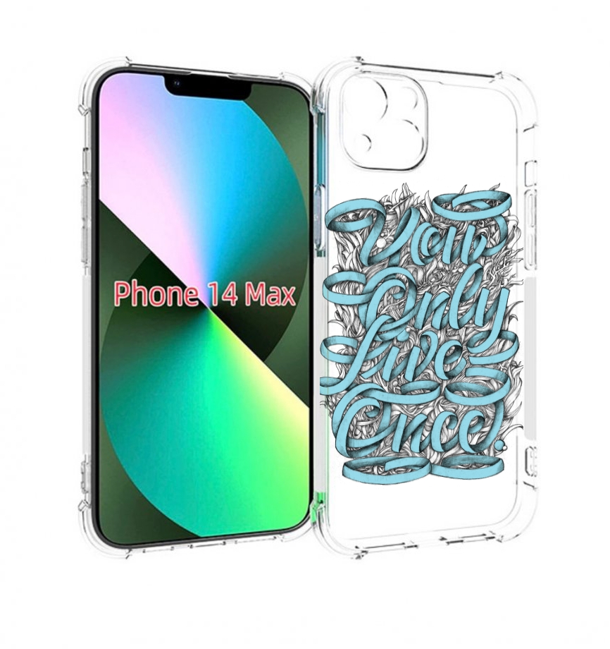 

Чехол MyPads слова из ленты абстракция для iPhone 14 Plus (6.7), Прозрачный, Tocco