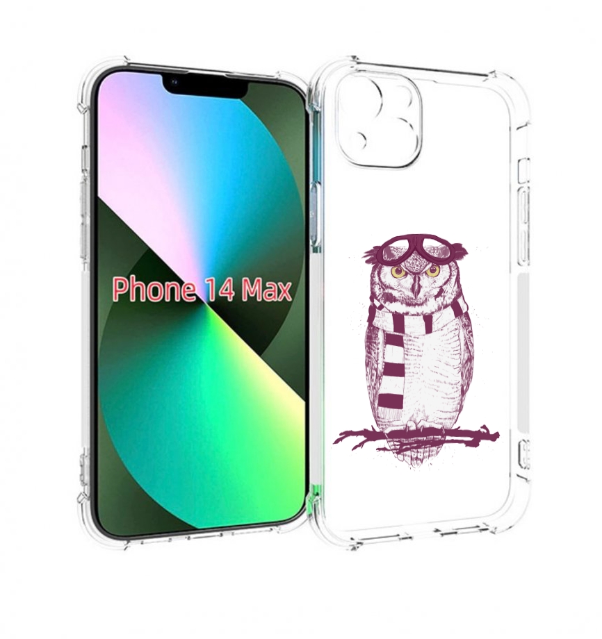 

Чехол MyPads сова-летчик для iPhone 14 Plus (6.7), Прозрачный, Tocco