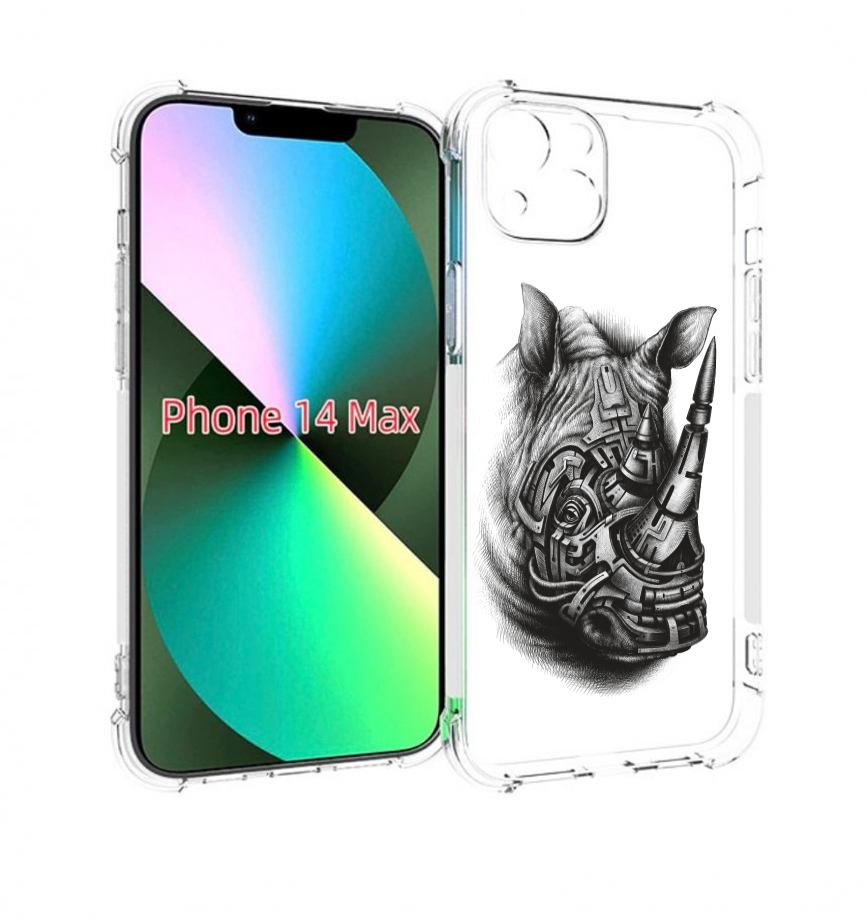 

Чехол MyPads стальной носорог для iPhone 14 Plus (6.7), Прозрачный, Tocco