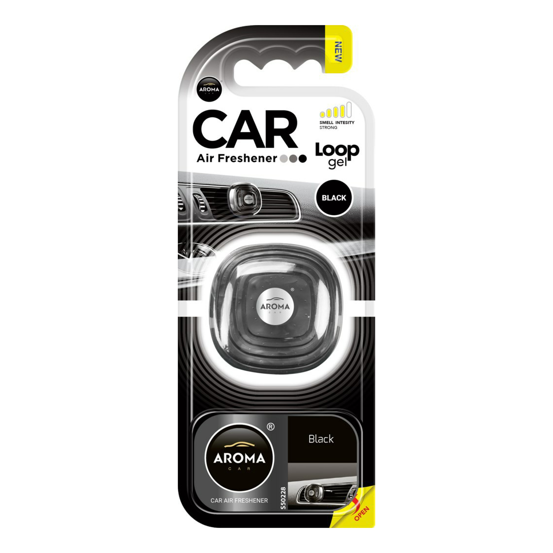 фото Ароматизатор гелевый aroma car loop gel black-new car