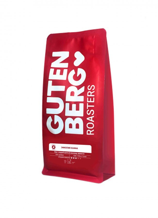 

Кофе в зёрнах Gutenberg Эфиопия Каффа, уп. 250 г