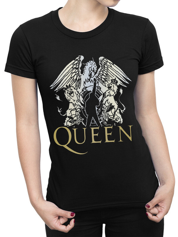 

Футболка женская Design Heroes Queen Фредди Меркьюри черная 2XL, Черный, Queen Фредди Меркьюри