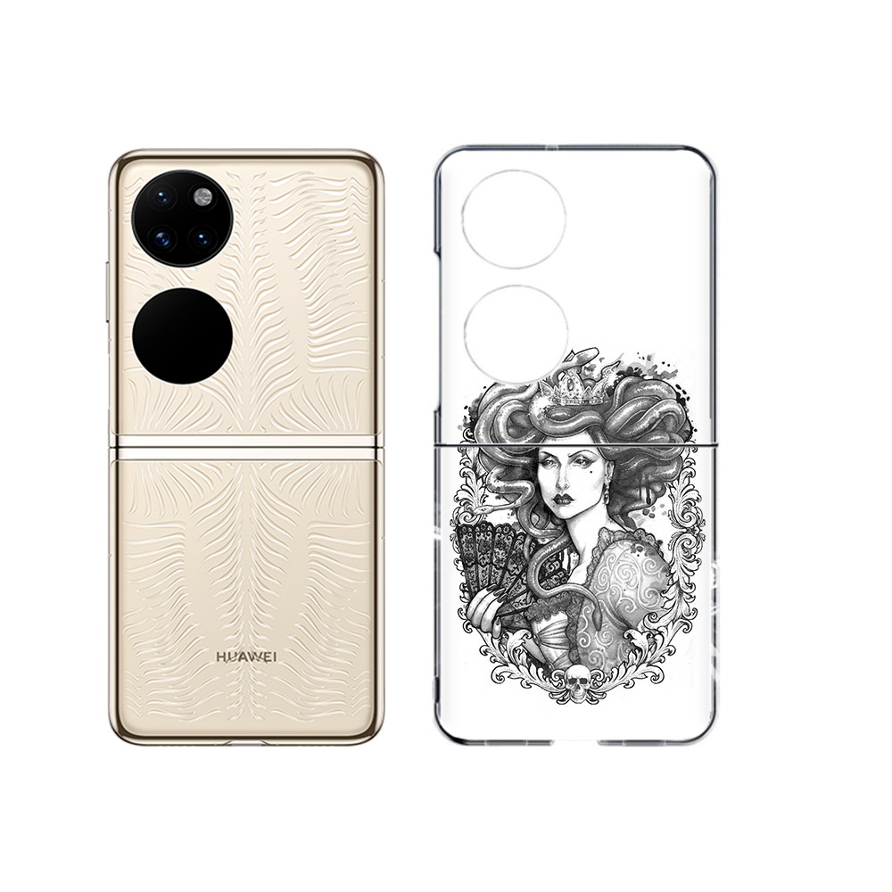 

Чехол MyPads Tocco для Huawei P50 медуза черно белый (PT225999.71.472), Прозрачный, Tocco