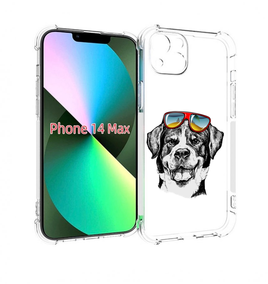 

Чехол MyPads счастливая собака для iPhone 14 Plus (6.7), Прозрачный, Tocco