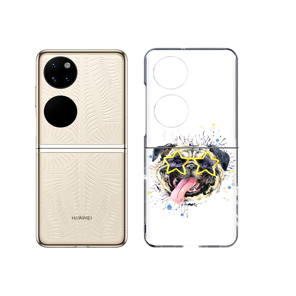 

Чехол MyPads Tocco для Huawei P50 мопс боксер (PT225999.71.482), Прозрачный, Tocco