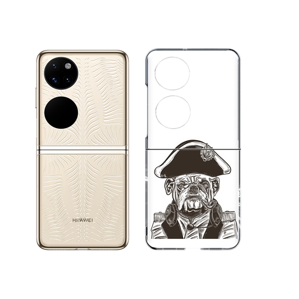 

Чехол MyPads Tocco для Huawei P50 мопс генерал (PT225999.71.483), Прозрачный, Tocco